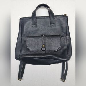 Fossil Black Leather‎ Backpack